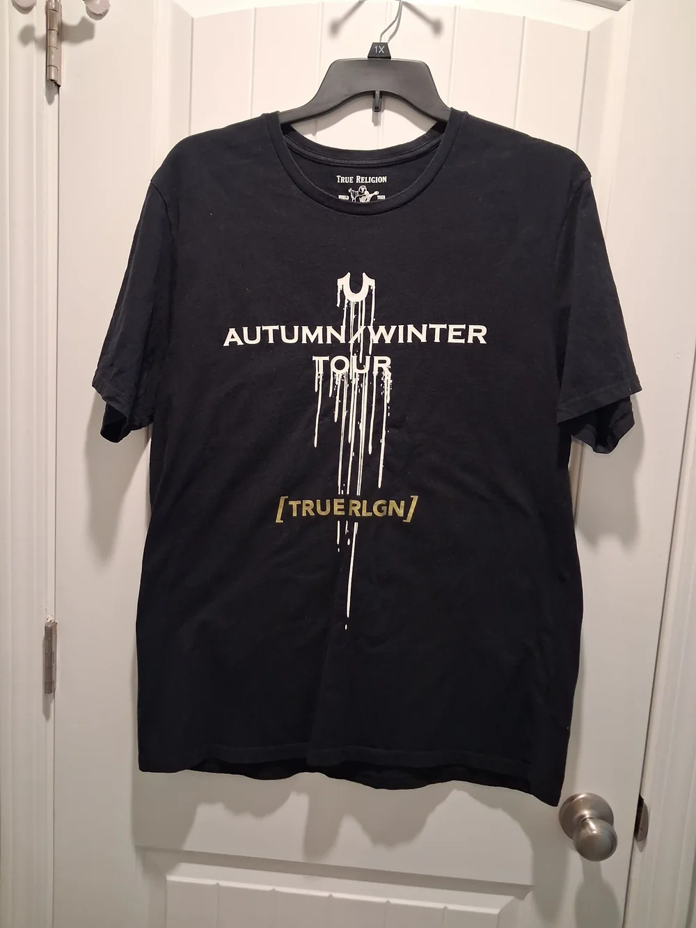 TRUE RELIGI0N Men’s Black 'Autumn Winter Tour' Graphic Tee SIZE XXL